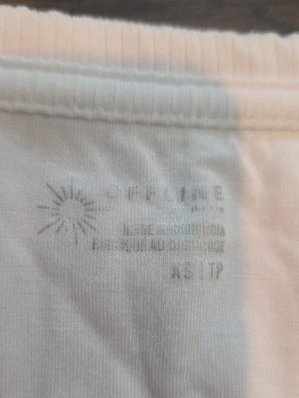 White Ribbed Henley Racerback Tank Top - Picture 2 of 3